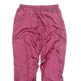 SPORTINO Mens Track Pants Maroon 90s Nylon Tapered XL W30 L30
