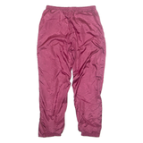 SPORTINO Mens Track Pants Maroon 90s Nylon Tapered XL W30 L30