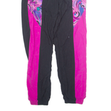 RODEO Womens Track Pants Black 90s Tapered S W28 L29