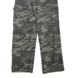 Camouflage Cargo Mens Trousers Green Regular Straight W26 L29
