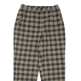 GARDEUR Check Womens Trousers Brown Regular Tapered W32 L28