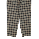 GARDEUR Check Womens Trousers Brown Regular Tapered W32 L28