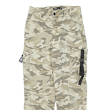 FB SISTER Camouflage Cargo Womens Trousers Beige Regular Tapered W28 L26