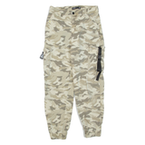 FB SISTER Camouflage Cargo Womens Trousers Beige Regular Tapered W28 L26