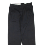 Mens Trousers Black Regular Tapered W32 L31