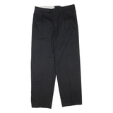 Mens Trousers Black Regular Tapered W32 L31