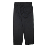 Mens Trousers Black Regular Tapered W32 L31