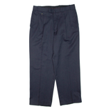 Mens Trousers Blue Regular Tapered W34 L30