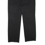 PIERRE CARDIN Mens Trousers Black Regular Tapered W36 L31