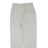 Striped Mens Trousers Beige Regular Tapered W28 L30