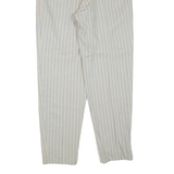 Striped Mens Trousers Beige Regular Tapered W28 L30