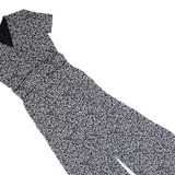 HOBBS LONDON Womens Jumpsuit Black Animal Print Wide-Leg UK 8