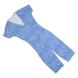 BODEN 3/4 Length Womens Jumpsuit Blue Floral Tapered UK 8