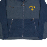 GENERAL Navy Mens Fleece Jacket Blue M