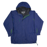 JANSPORT Mens Rain Jacket Blue Hooded XL