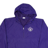 CHAMPION Goshen College Maple Leafs Mens Anorak Jacket Purple USA Hooded XL