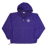 CHAMPION Goshen College Maple Leafs Mens Anorak Jacket Purple USA Hooded XL