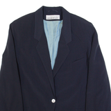 RICHARD MULLER Womens Blazer Jacket Blue Wool 90s L