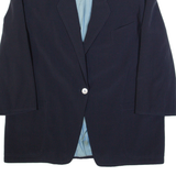 RICHARD MULLER Womens Blazer Jacket Blue Wool 90s L