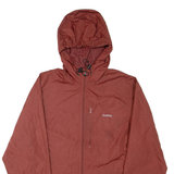 CHAPS Mens Rain Jacket Brown Hooded M
