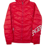 TOMMY HILFIGER Mens Jacket Red Nylon Hooded S
