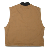 BULWARK Mens Workwear Gilet Brown 2XL