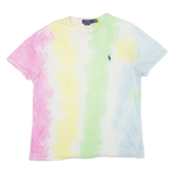 POLO RALPH LAUREN Womens Tie Dye T-Shirt Blue S