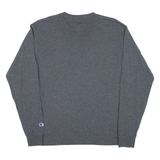 CHAMPION Mens T-Shirt Grey Long Sleeve USA M