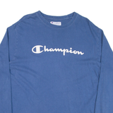 CHAMPION Mens T-Shirt Blue Long Sleeve L