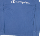 CHAMPION Mens T-Shirt Blue Long Sleeve L