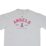 MAJESTIC Angels American League Mens T-Shirt Grey USA XL