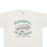 FRUIT OF THE LOOM Baseball On The Corner Mens T-Shirt Beige USA XL