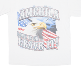 GILDAN America Love It Or Leave It Mens T-Shirt White USA L