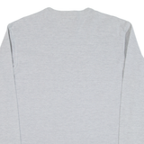 GUESS Mens T-Shirt Grey Long Sleeve V-Neck 2XL