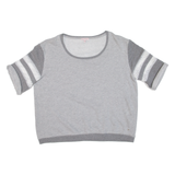 JUICY COUTURE Cropped Womens T-Shirt Grey XL