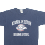 GILDAN Casa Roble Rams Baseball Mens T-Shirt Blue USA L