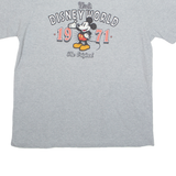 WALT DISNEY Land Walt Disney World 1971 Mickey Mouse Mens T-Shirt Grey USA L
