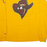 CHAMPION Mens T-Shirt Yellow Long Sleeve M