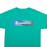 CHAMPION Mens T-Shirt Green L