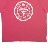 WRANGLER Mens T-Shirt Pink 2XL