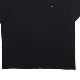 TOMMY HILFIGER Mens T-Shirt Black V-Neck M