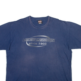 HARLEY DAVIDSON Mens Biker T-Shirt Blue 2XL