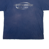 HARLEY DAVIDSON Mens Biker T-Shirt Blue 2XL
