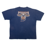 HARLEY DAVIDSON Mens Biker T-Shirt Blue 2XL