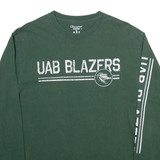CHAMPION Mens T-Shirt Green Long Sleeve M