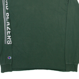 CHAMPION Mens T-Shirt Green Long Sleeve M