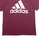 ADIDAS Mens T-Shirt Maroon M