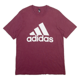 ADIDAS Mens T-Shirt Maroon M