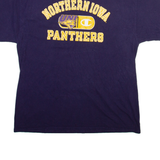 CHAMPION Northern Iowa Panthers Mens T-Shirt Blue USA XL