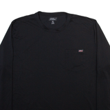 DICKIES Mens T-Shirt Black Long Sleeve 2XL